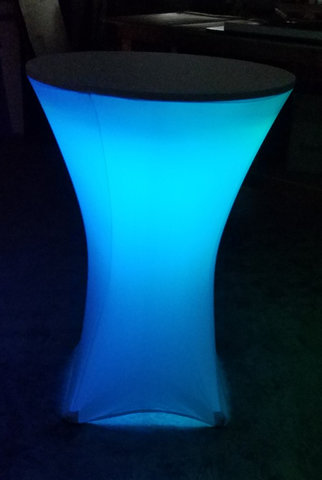 LED Cocktail Table with spandex LED Cocktail Table with spandex